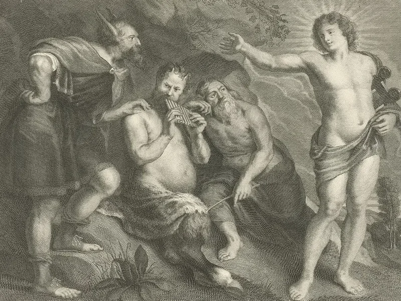 1700-Frans Pilsen - Il giudizio di Tmolo